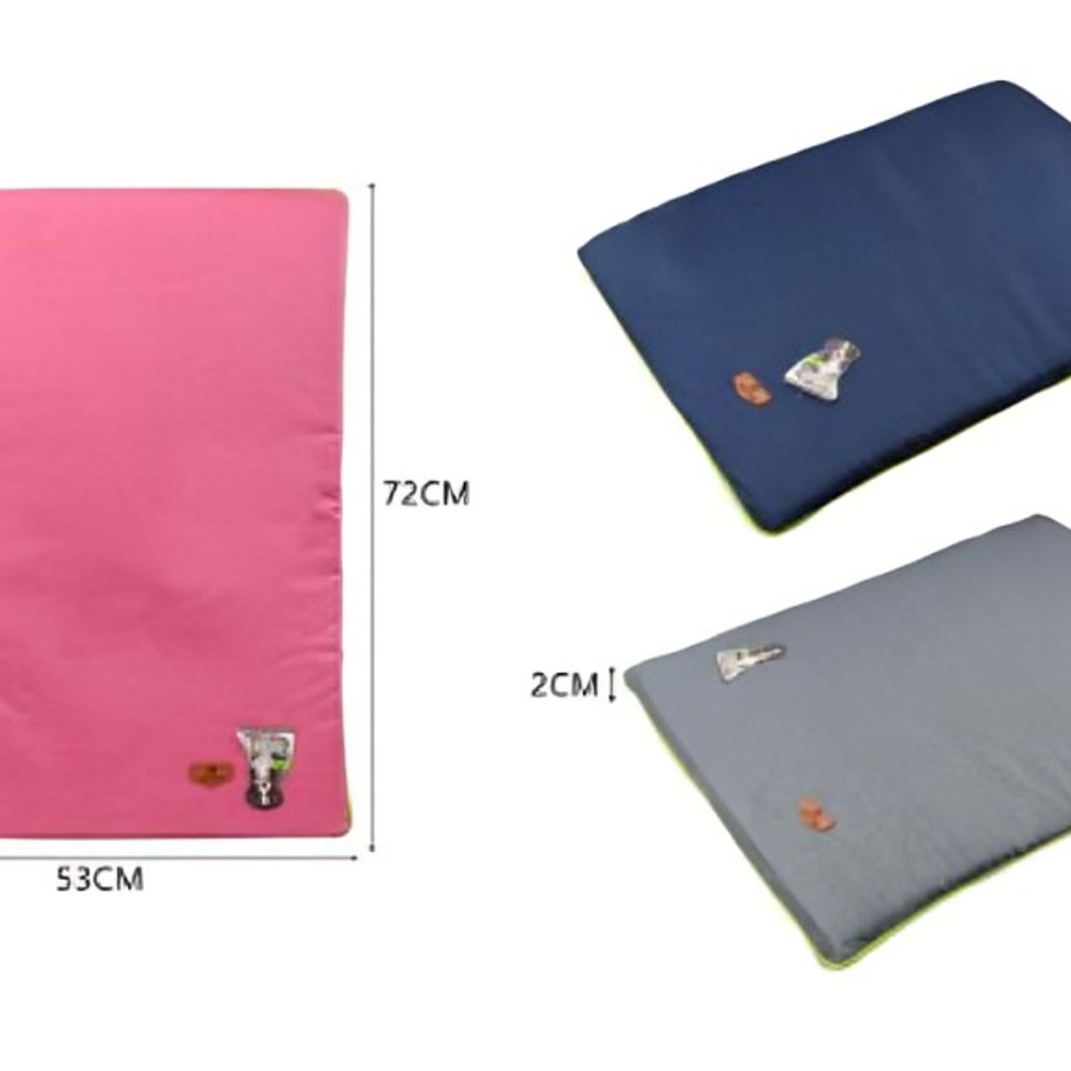 OEM - Almohadilla para Mascotas Gris Rosa y Azul 105x70x2 cm