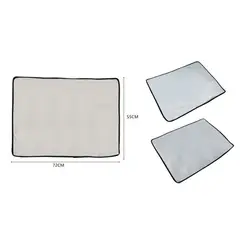 OEM - Alfombra para Mascotas Gris Felpa 70x70 cm