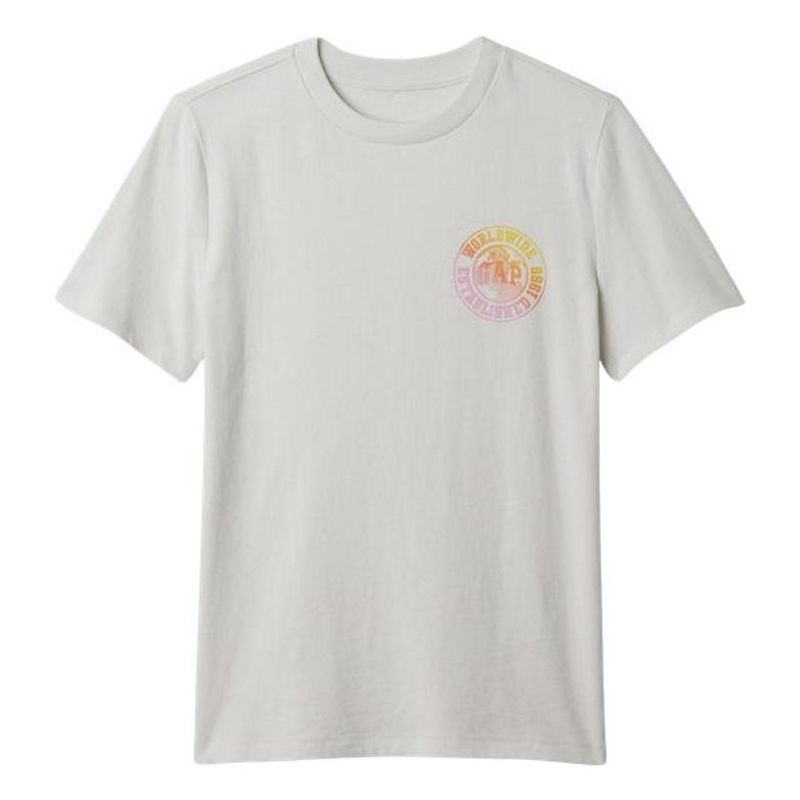 GAP - Polera Gráfica Manga Corta Hombre Gris