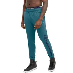 CHAMPION - Jogger Hombre Azul Powerblend Graphic Turquesa