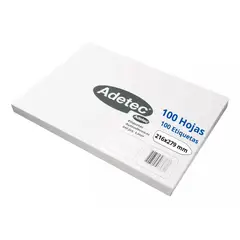 ADETEC - Papel Para Etiqueta Autoadhesiva Carta X 100 h Inkjet/láser