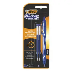 GENERICO - Bolígrafo De Gel Gelocity Quick Dry 0.7 mm BIC + 2 Recargas