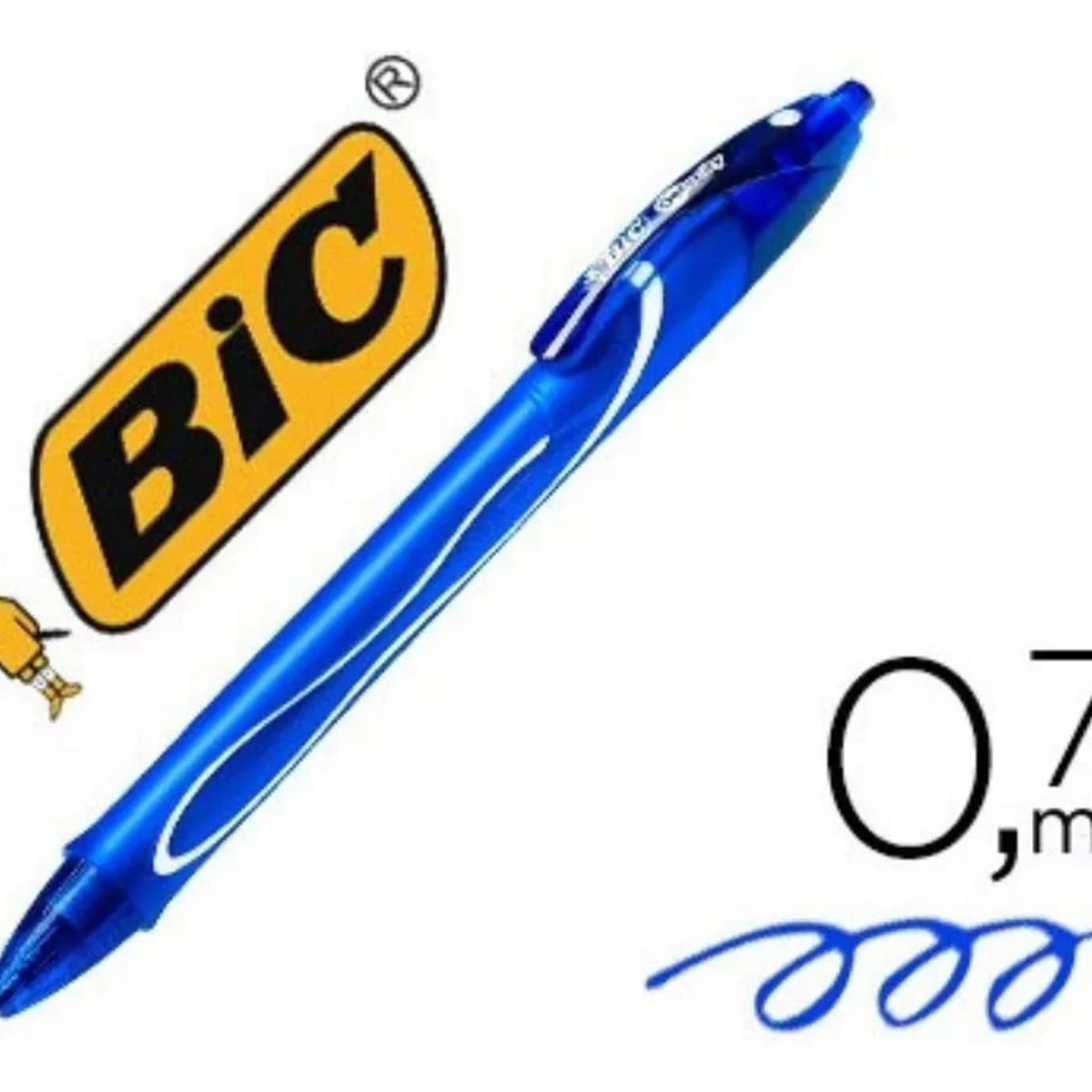GENERICO - Bolígrafo De Gel Gelocity Quick Dry 0.7 mm BIC + 2 Recargas