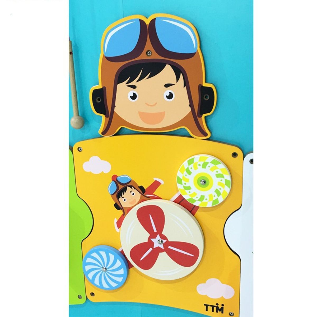 JUGUETON - Juego Pared Madera Diseño Aviador
