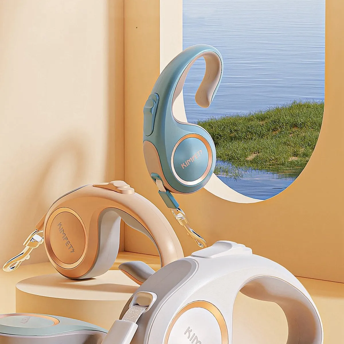 LUBABYCAS - Correa Retráctil Para Mascotas 5Mts Blanca By LuBabycas