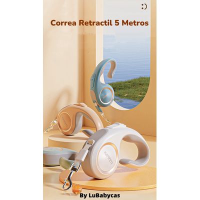 Imagen 2 del producto Correa Retráctil Para Mascotas 5Mts Blanca By
