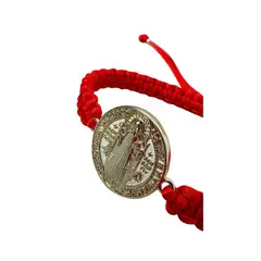 GENERICO - Brazalete o pulsera de san benito en baño de oro 18k