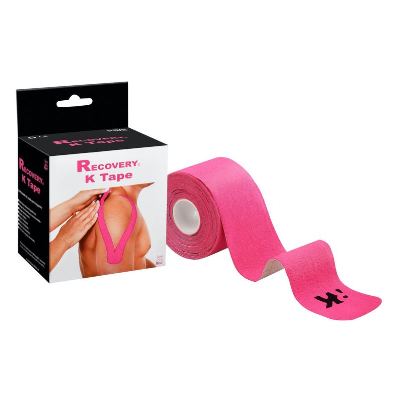 RECOVERY - CINTAS TAPE KINESIOLOGICA ROSADO PRECORTADA 5CM X 5MT RECOVERY