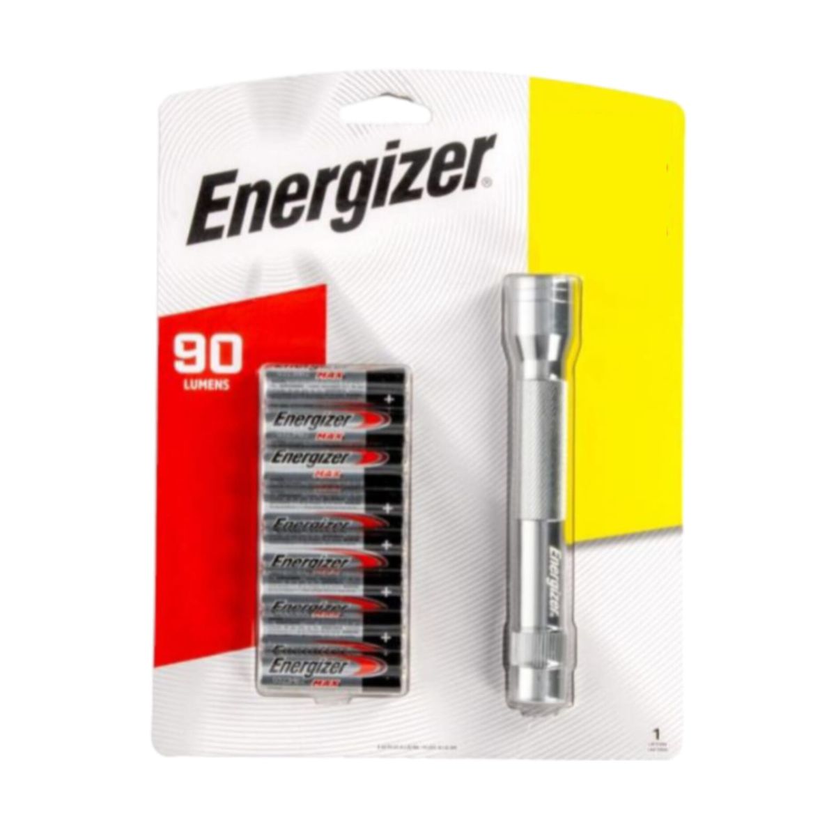 ENERGIZER - Linterna Energizer 90 Lumens + 8 Pilas Metálica Compacta Led