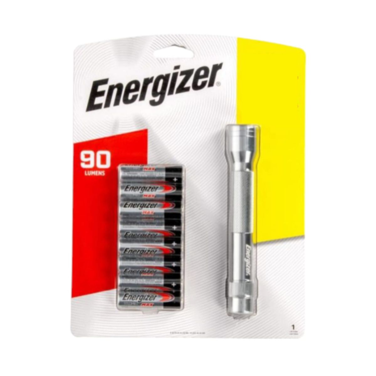 ENERGIZER - Linterna Energizer 90 Lumens + 8 Pilas Metálica Compacta Led