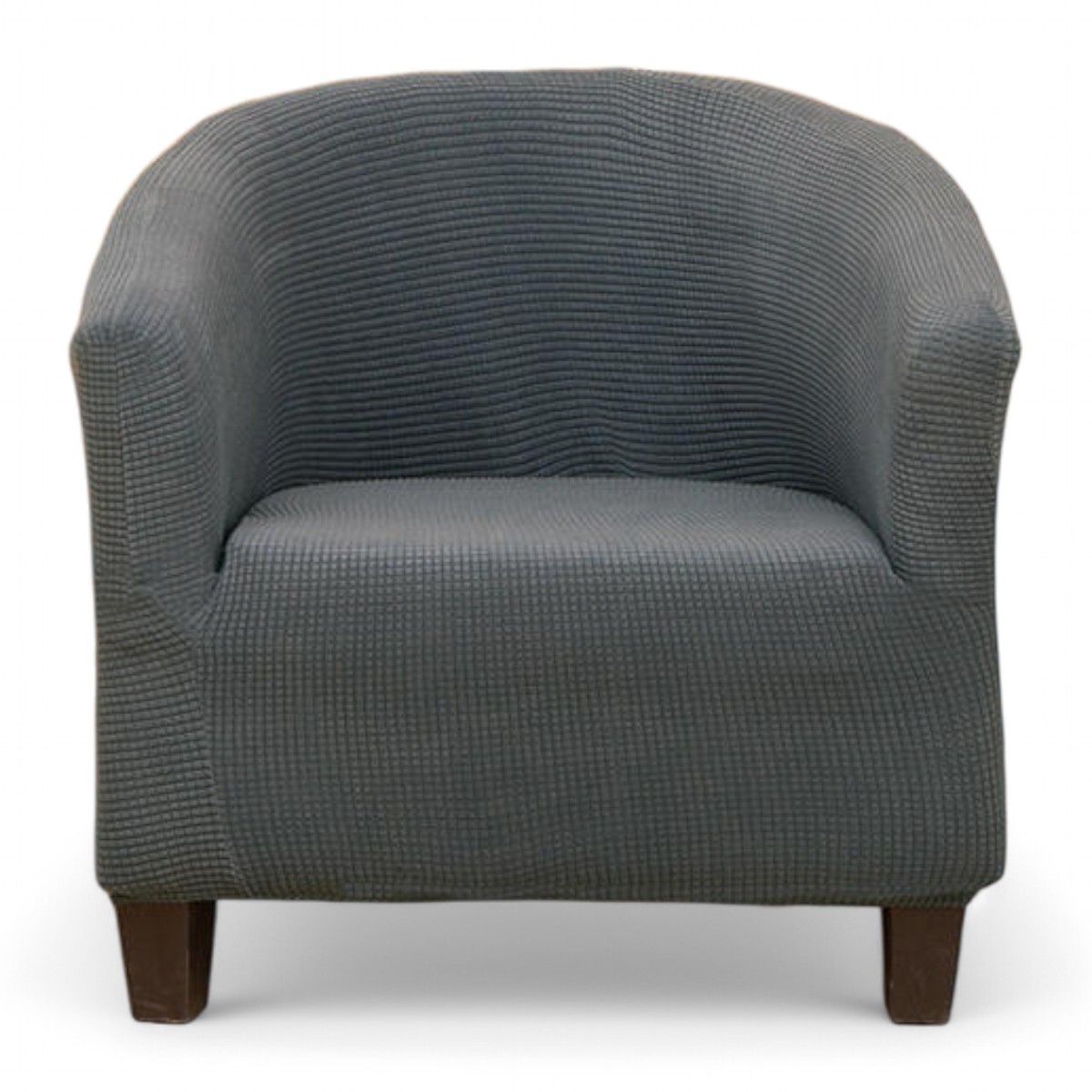 GENERICO - Funda De Poltrona Elasticada Cuadrille Texturizada Color Gris