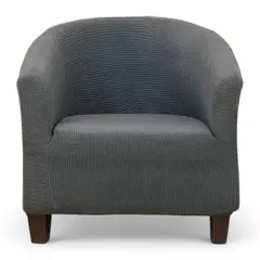 GENERICO - Funda De Poltrona Elasticada Cuadrille Texturizada Color Gris