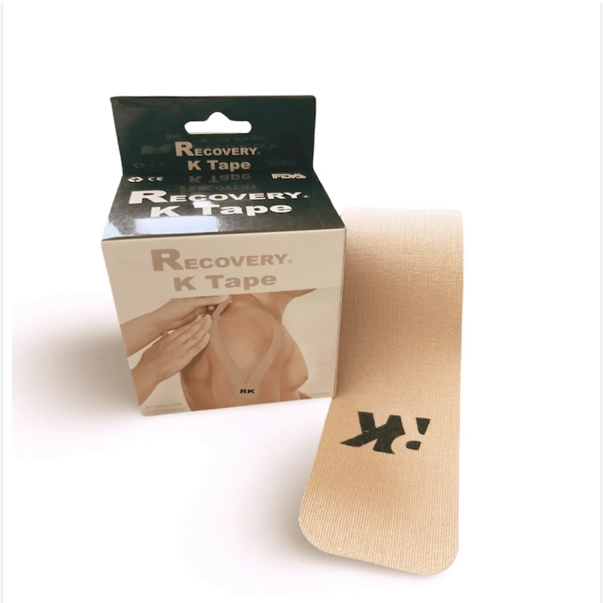 RECOVERY - CINTAS TAPE KINESIOLOGICA PRECORTADA BEIGE  5CM X 5MT RECOVERY