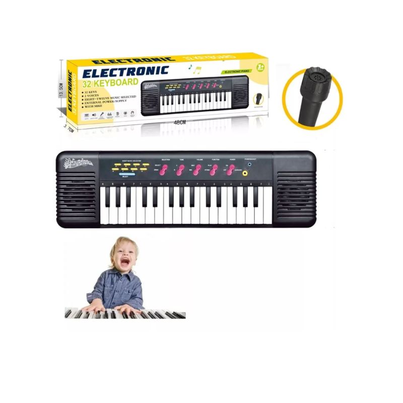 GENERICO - Piano Teclado Musical Infantil Microfono Karaoke 32 teclas