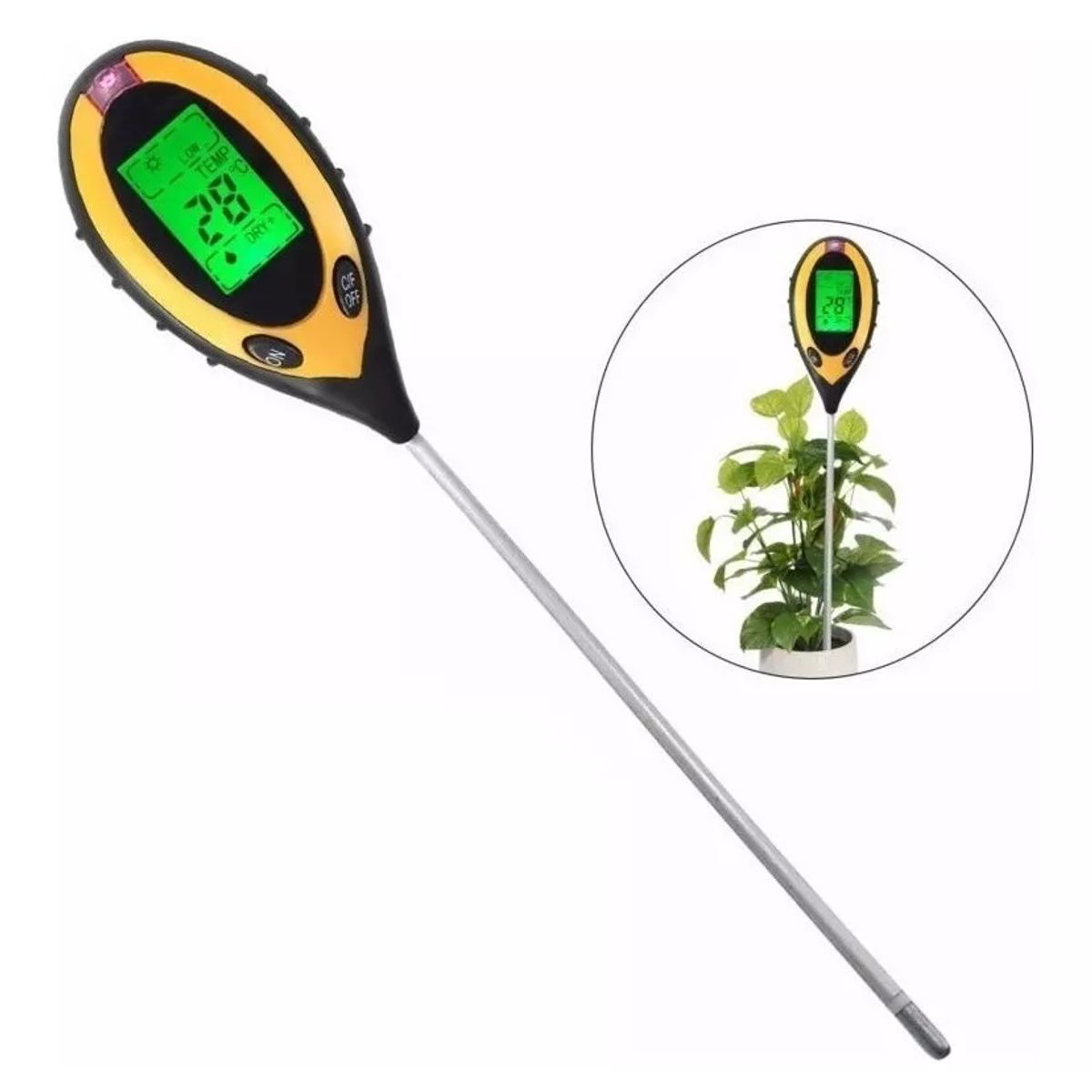 GENERICO - Medidor De Plantas 4 En 1 Suelo Ph Humedad