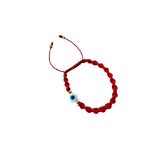 GENERICO - Pulsera roja con ojo turco de la suerte