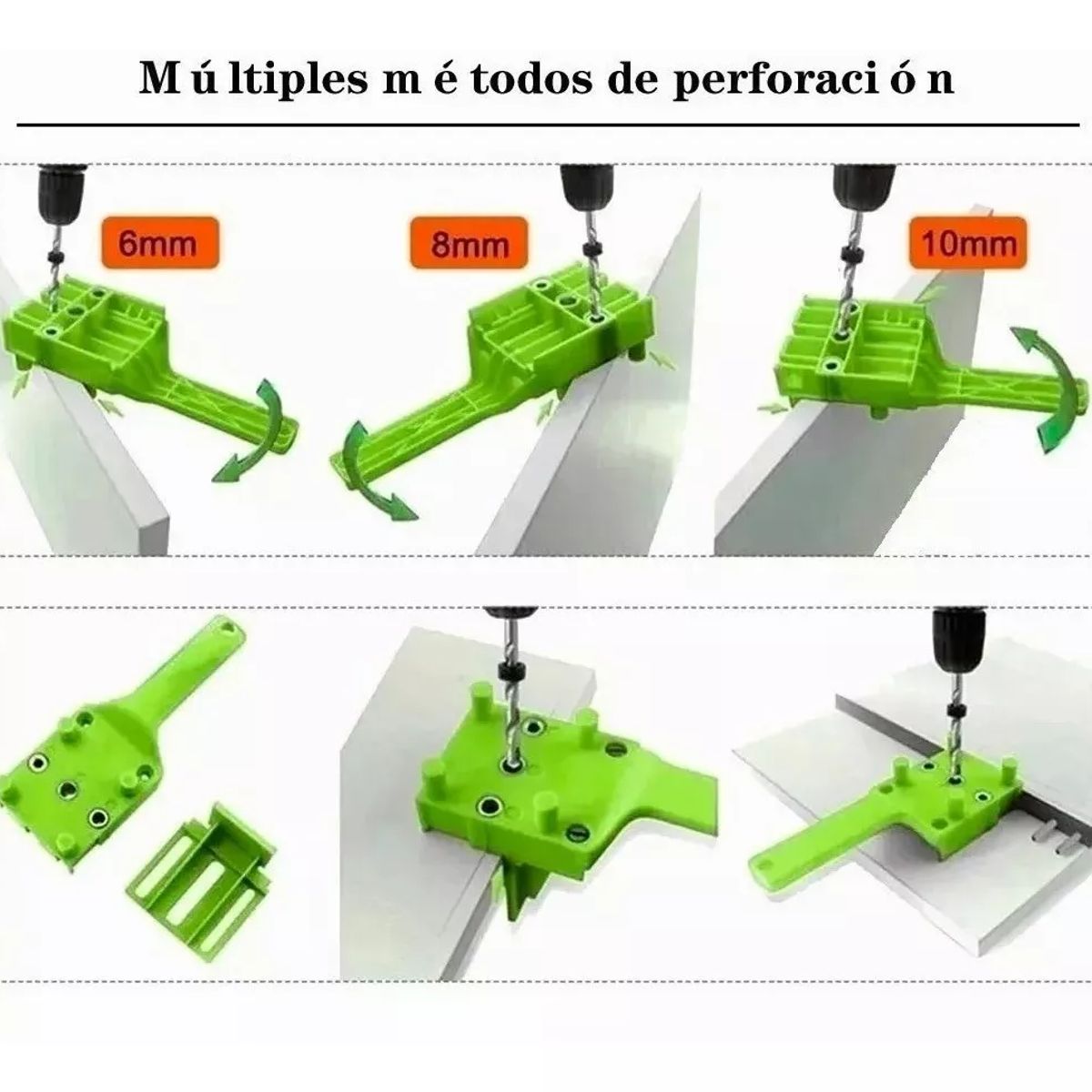 GENERICO - Set 41 Guia Plantilla Para Tarugos De Madera Amarrillo