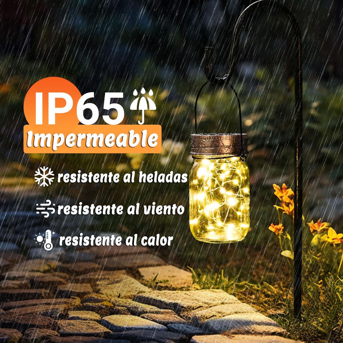 GENERICO - Lámparas Solares Colgantes Para Tarros Para Jardín Patio