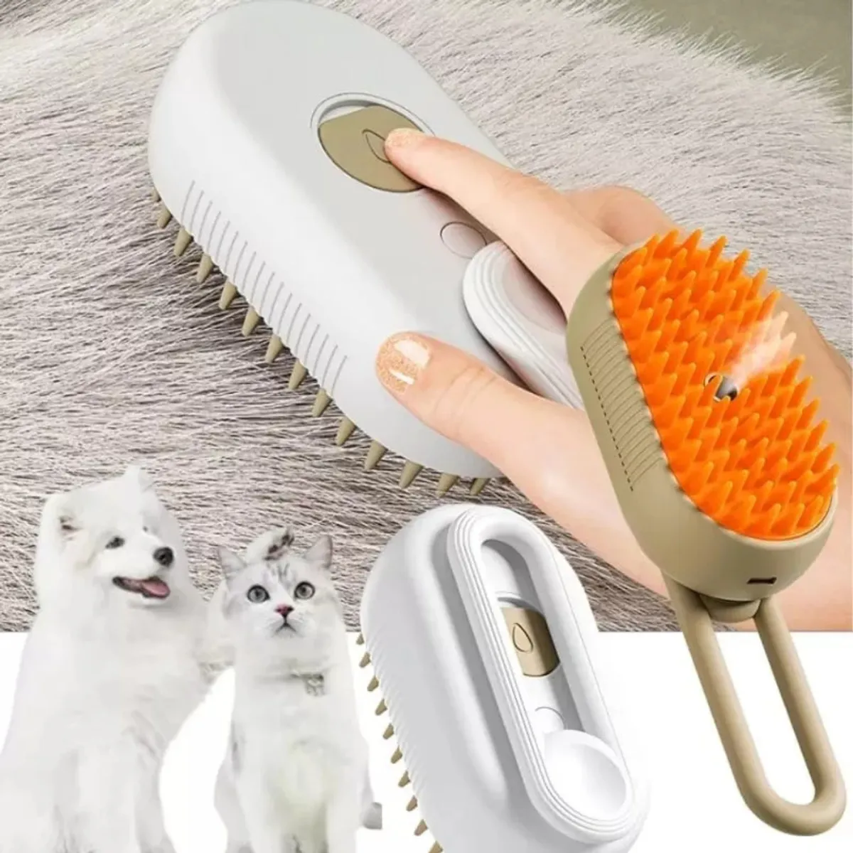 Cepillo Eléctrico 4 En 1 A Vapor Para Mascotas Perros Usb, marca GENERICO - Foto 3