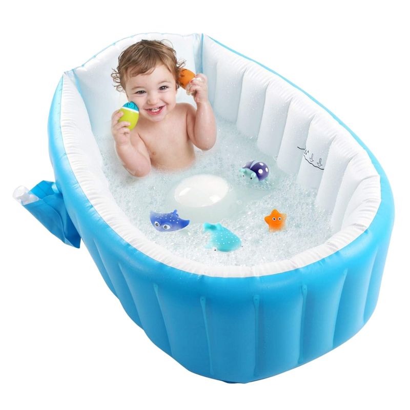 GENERICO - Tina Baño Bebe Inflable Portatil Bañera Plegable