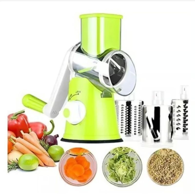 GENERICO - Rallador Verduras Espiral Cortador Picadora Alimentos Ralladores
