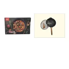 GENERICO - Sarten Work De Cocina Con Tapa De Vidrio 30Cm Mango Madera