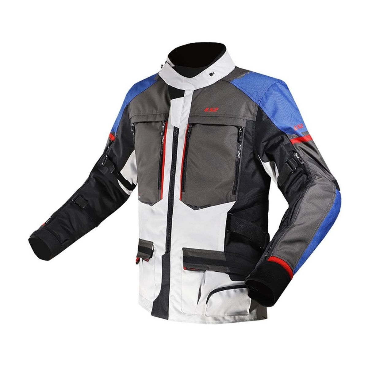 LS2 - CHAQUETA LS2 NORWAY AZUL NEGRA GRIS ROJA