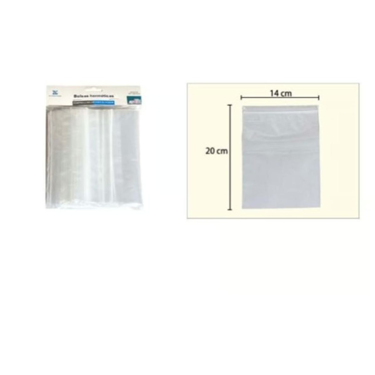 GENERICO - Bolsa Hermetica 20X14Cm Cocina Transparente 50Pcs