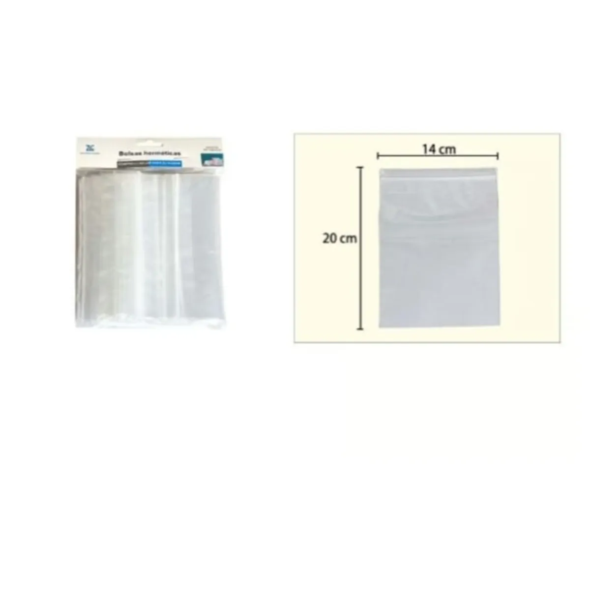 GENERICO - Bolsa Hermetica 20X14Cm Cocina Transparente 50Pcs