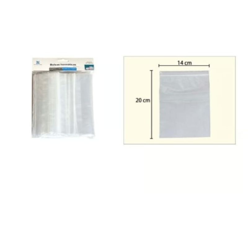 GENERICO - Bolsa Hermetica 20X14Cm Cocina Transparente 50Pcs