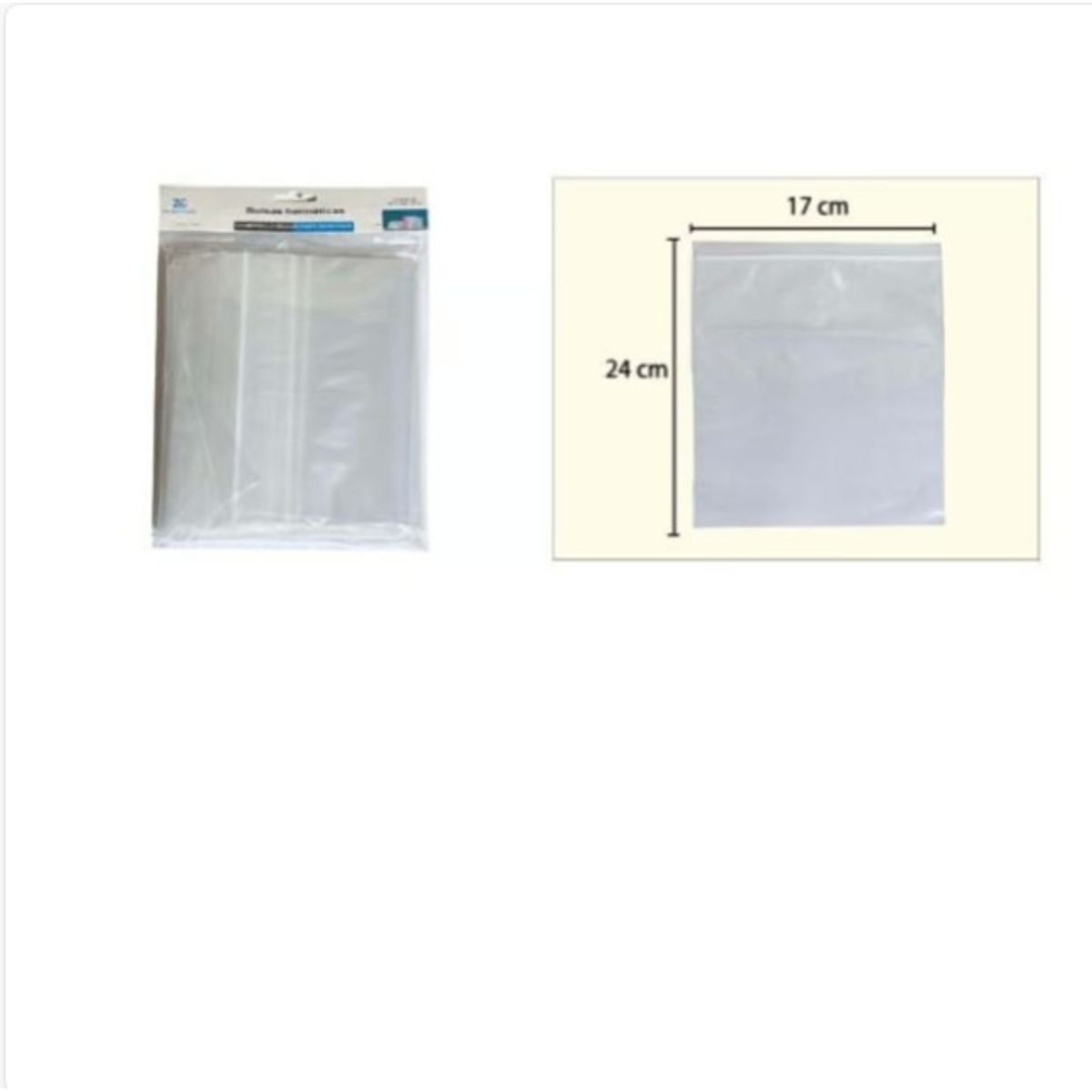 GENERICO - Bolsa Hermetica 17X24Cm Cocina Transparente 50Pcs