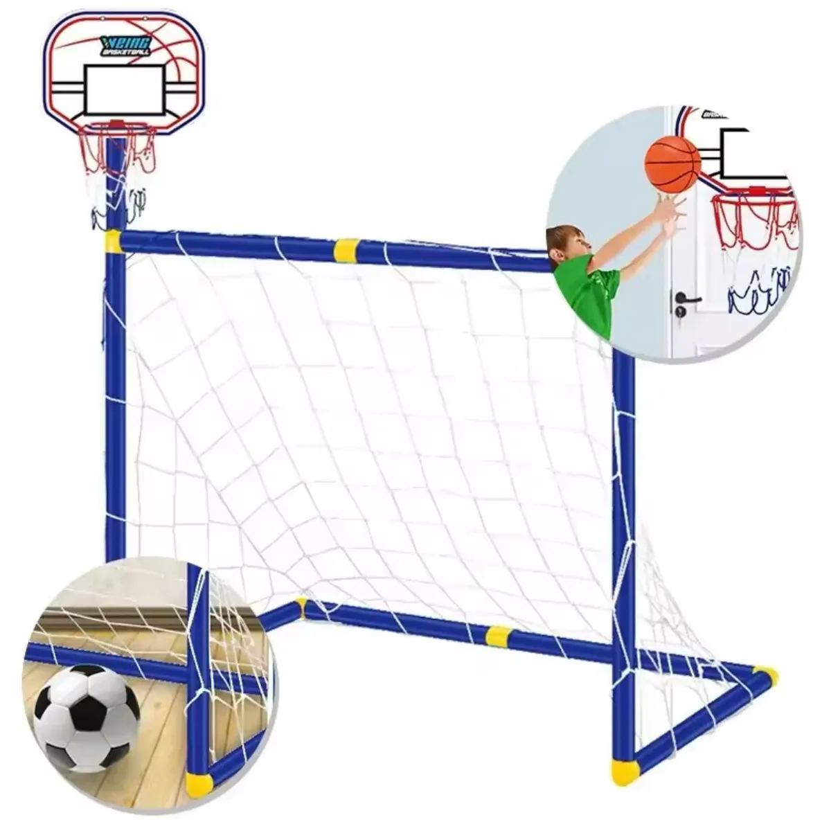 GENERICO - Cancha De Fútbol Portería Para Niños 2en1 Aro De Basketball