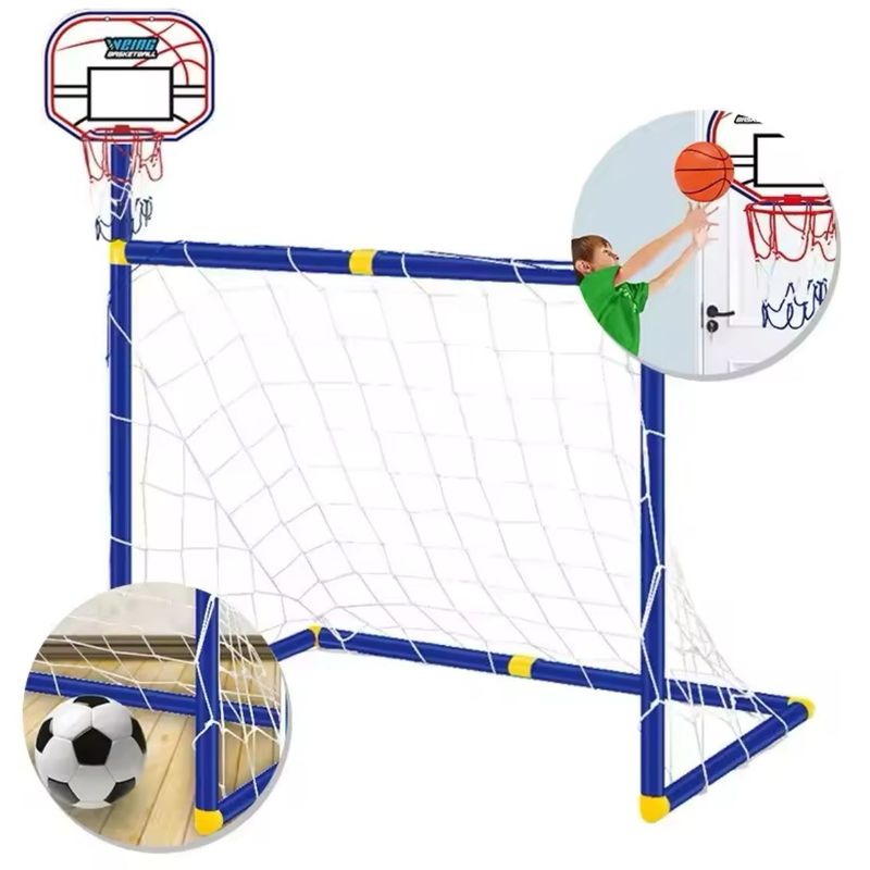 GENERICO - Cancha De Fútbol Portería Para Niños 2en1 Aro De Basketball