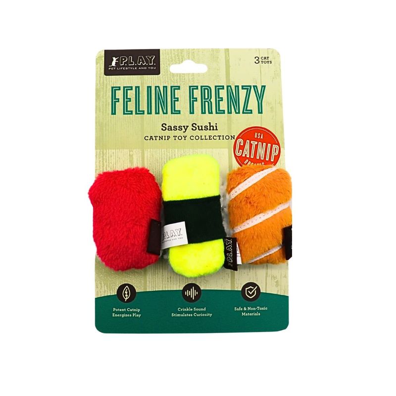 GENERICO - Juguetes para Gatos Sushi Con Catnip Feline Frenzy