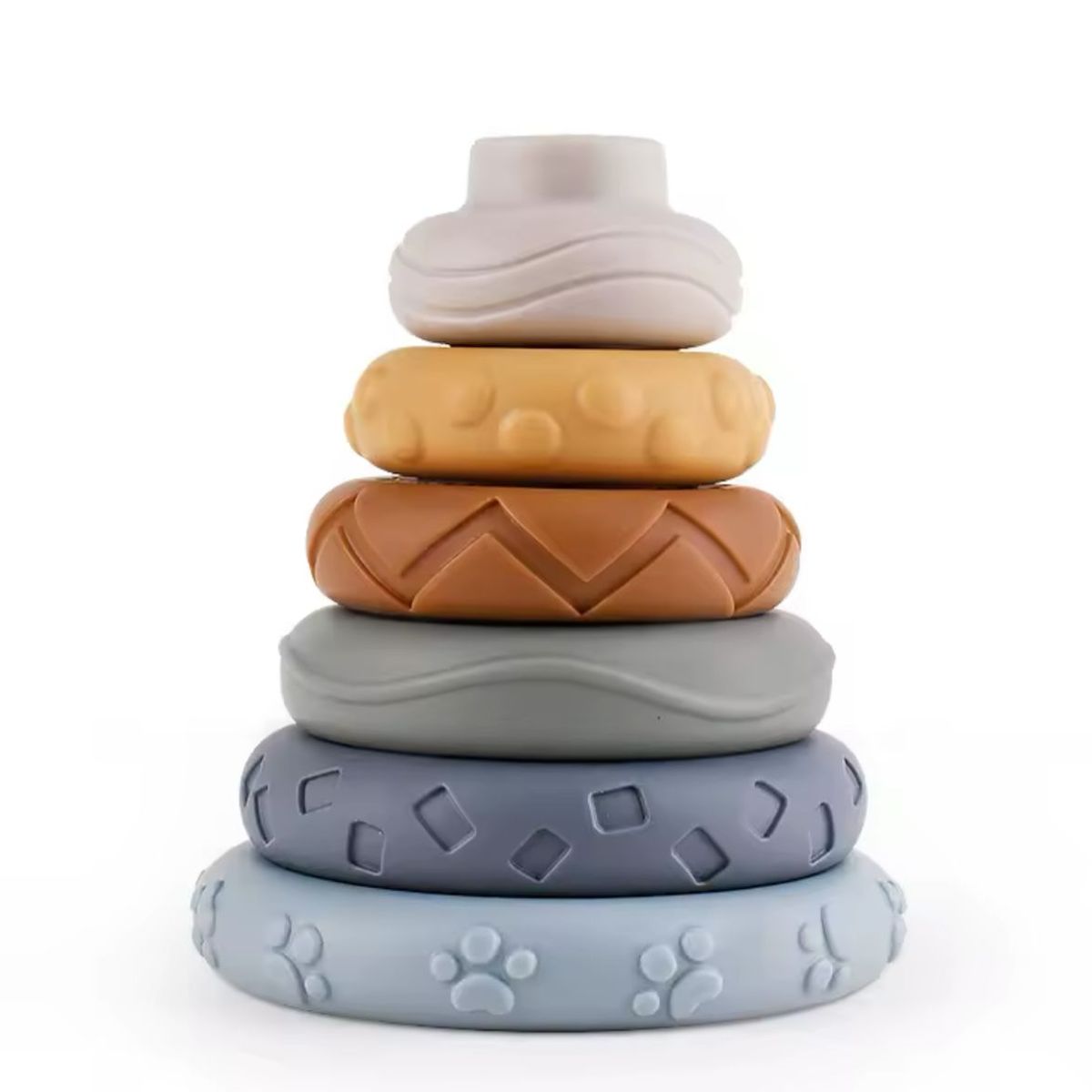 GENERICO - Bloques De Silicona Suave Construcción Apilables Montessori