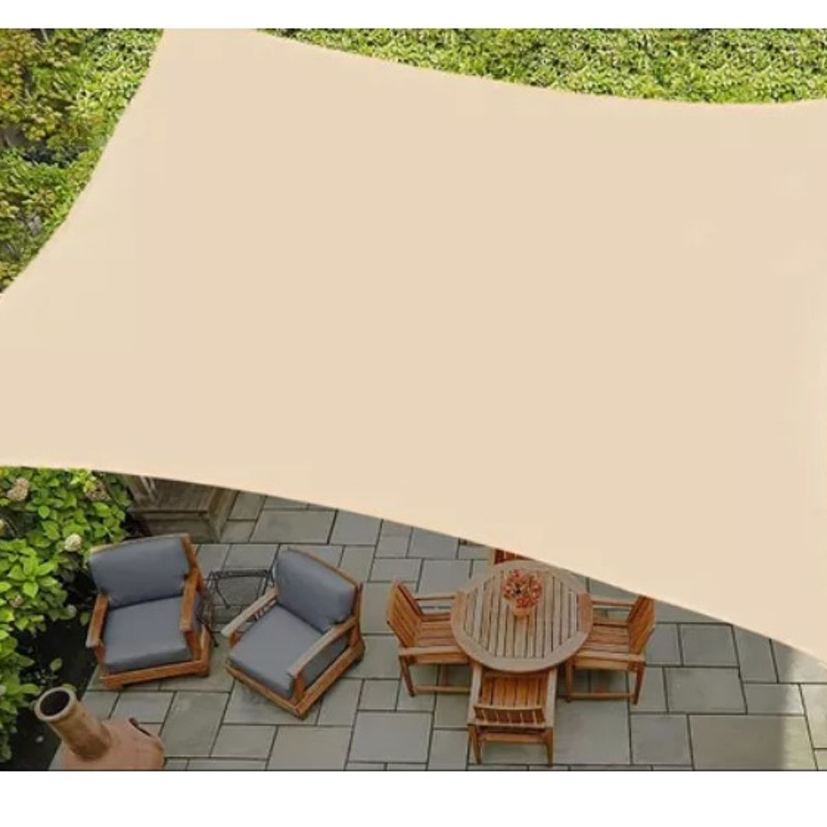 ESHOPANGIE - Toldo Vela De Tela Sombra Cuadrada 5x5 Mts Impermeable Uv