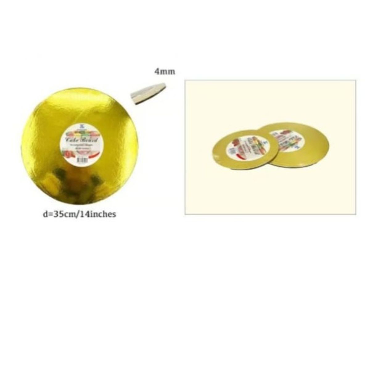 GENERICO - Bandeja De Redonda De Plumavit 35Cm 14In