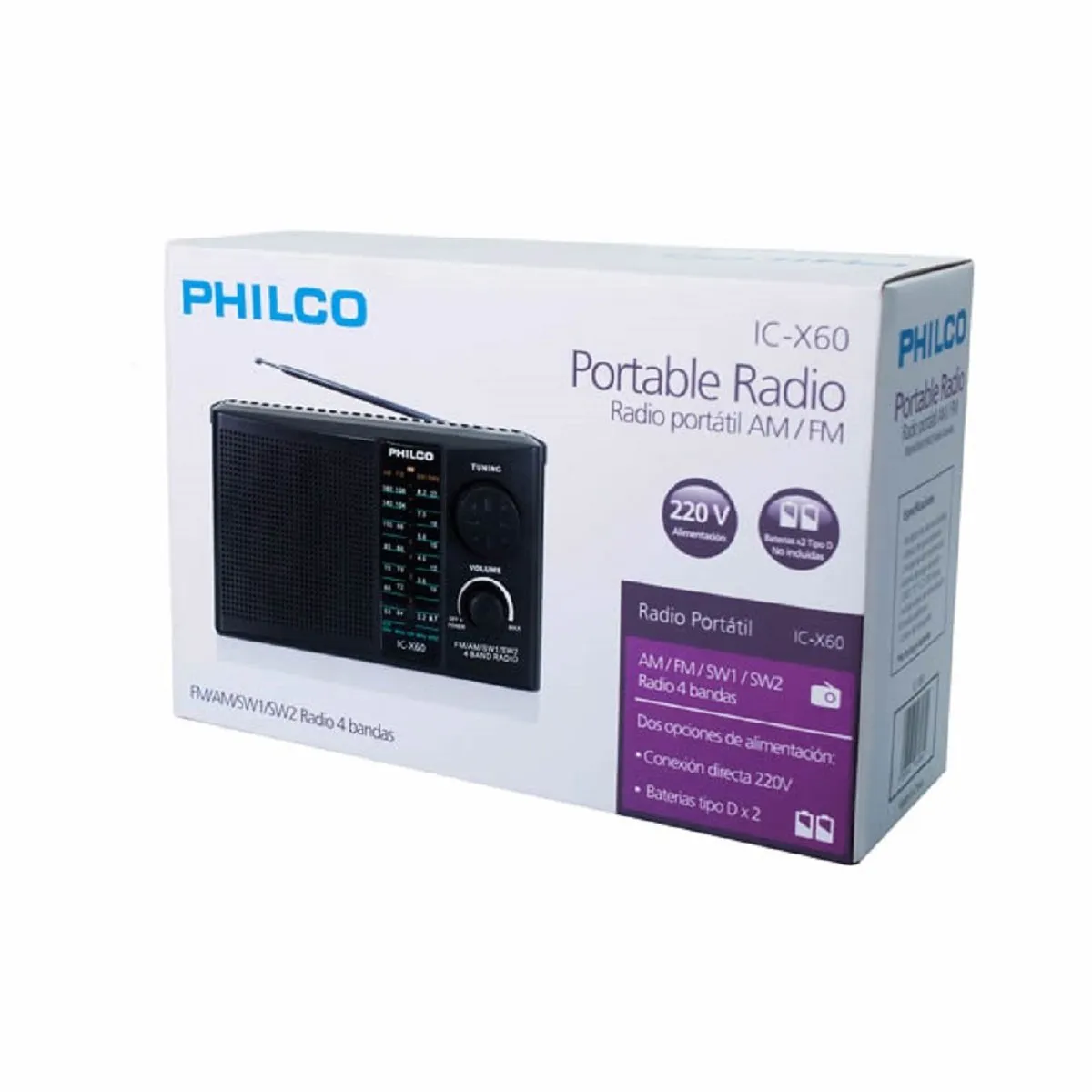 PHILCO - Radio Am Fm Sw1 Philco 4 Bandas 220v ICX60
