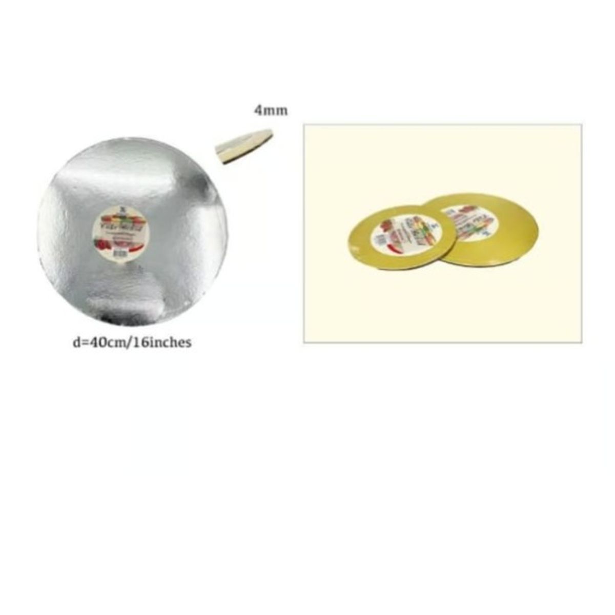 GENERICO - Bandeja De Redonda De Plumavit 40Cm 16In