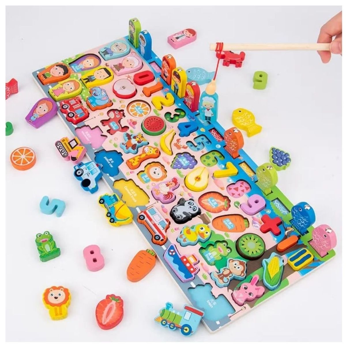 OEM - JUEGO TABLERO DIDACTICO PESCA MAGNETICA MONTESSORI-