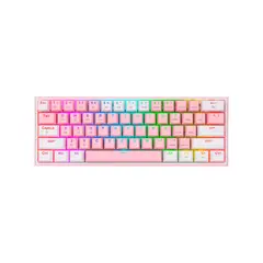 REDRAGON - Teclado Mecánico 60% Fizz K617 Pink White Sw Red