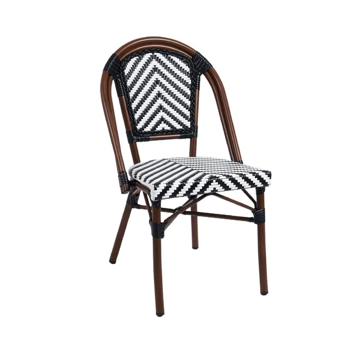CORI CORI - Silla Bistro Parisina Textileno Blanca con Negro