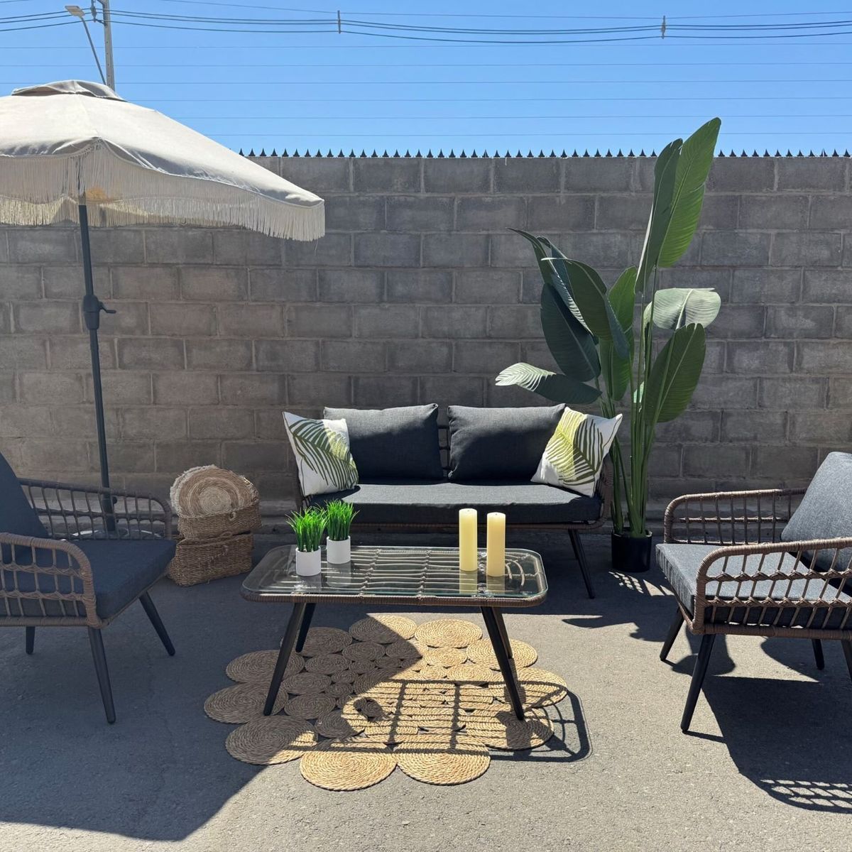 GENERICO - SET TERRAZA COFFE 4 PIEZAS