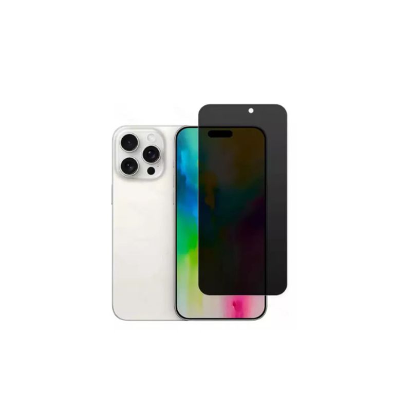 GENERICO - Lamina Mica De Vidrio Templado Antiespia Para iPhone 16 Pro