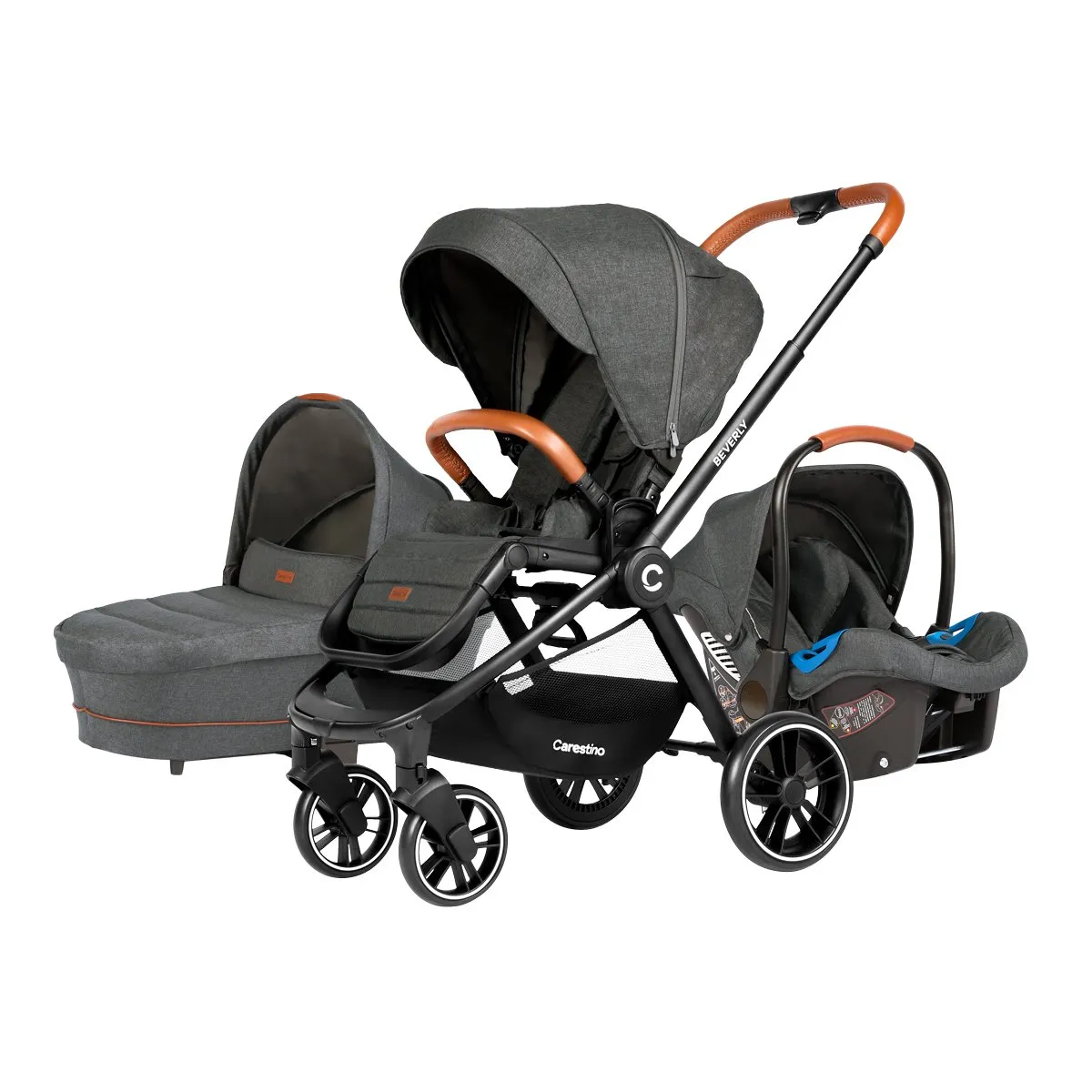 CARESTINO - Coche Beverly V2 Negro Melange