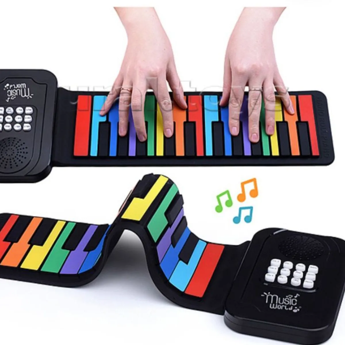GENERICO - Teclado Roll Colores Recargable Piano Musical Flexible