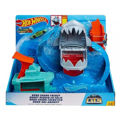 Imagen 2 del producto Pista Robo Tiburon Auto Cambia Color Gjl12 Mattel