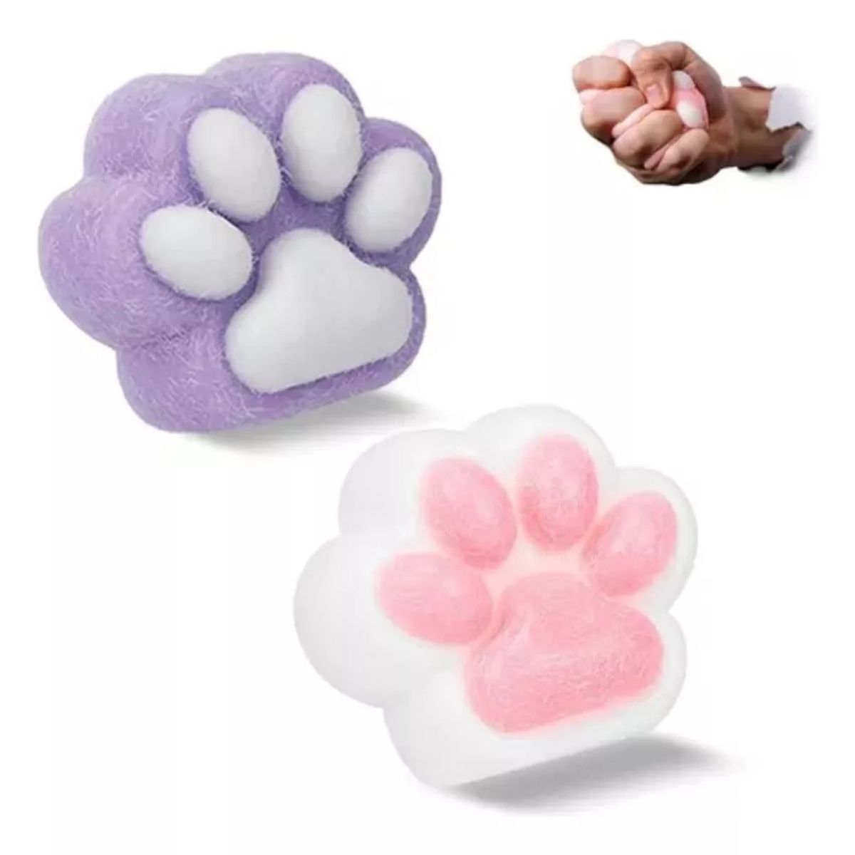 GENERICO - 2 Unidades Footprint Cat Claw Squishy Original Soft Squishy