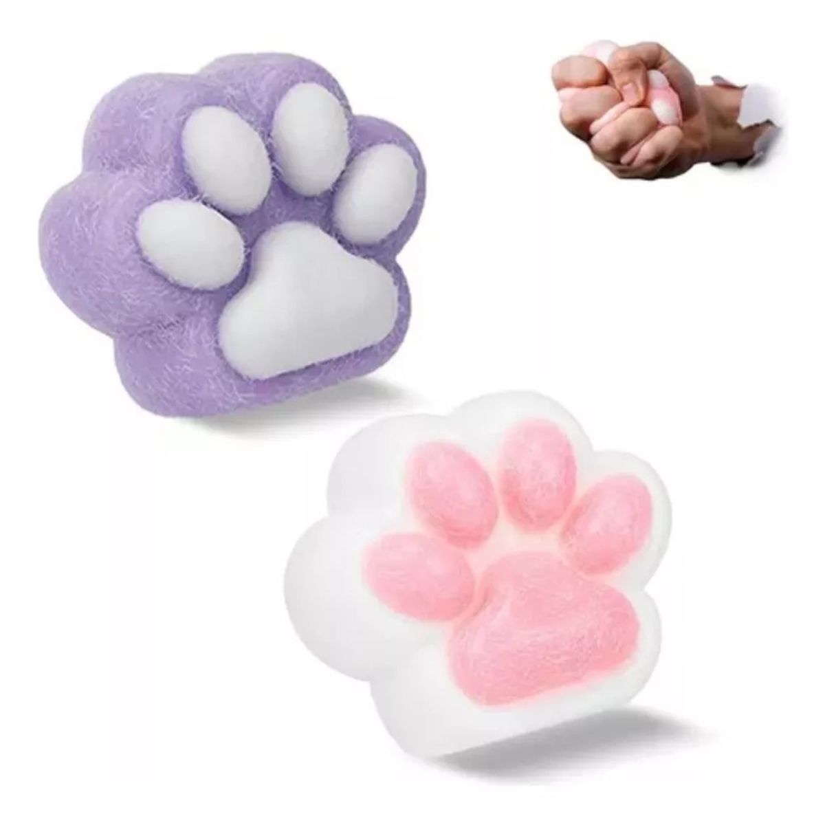 GENERICO - 2 Unidades Footprint Cat Claw Squishy Original Soft Squishy