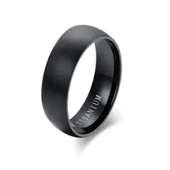 GENERICO - Anillo Titanio Anillos Juveniles Black Space Acero